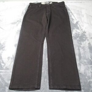 Wrangler Reserve Jeans Mens 36x28 Black‎ Regular Fit Advanced Comfort Wide Leg